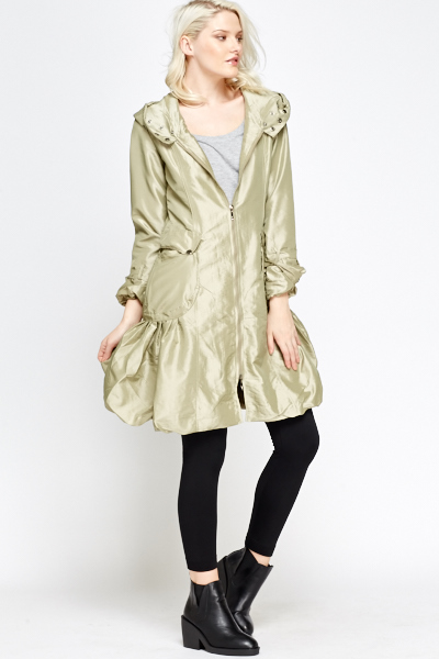 bubble hem coat