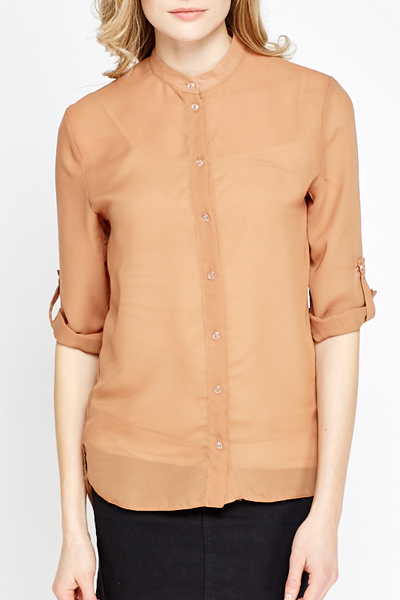 Light Brown Blouse - Just $6