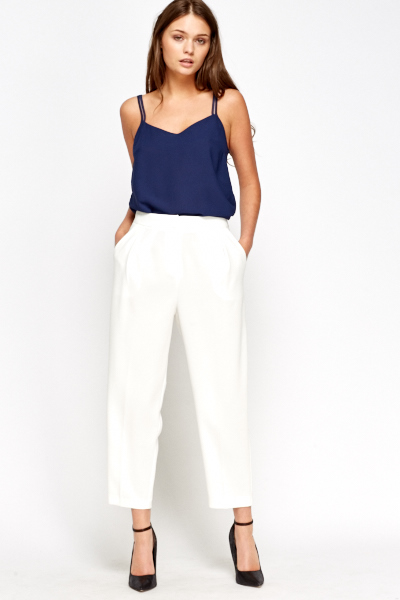 White High Waisted Trousers - Just $7