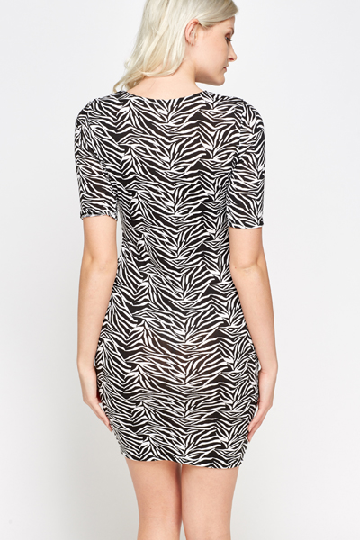 Zebra Print Bodycon Dress - Just $7