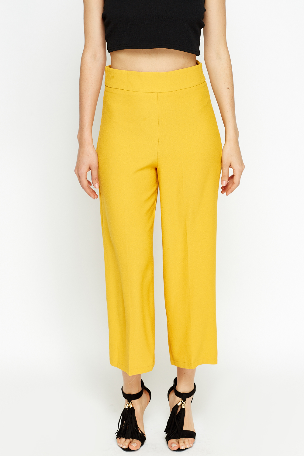 High Waisted Mustard Trousers - Just $7