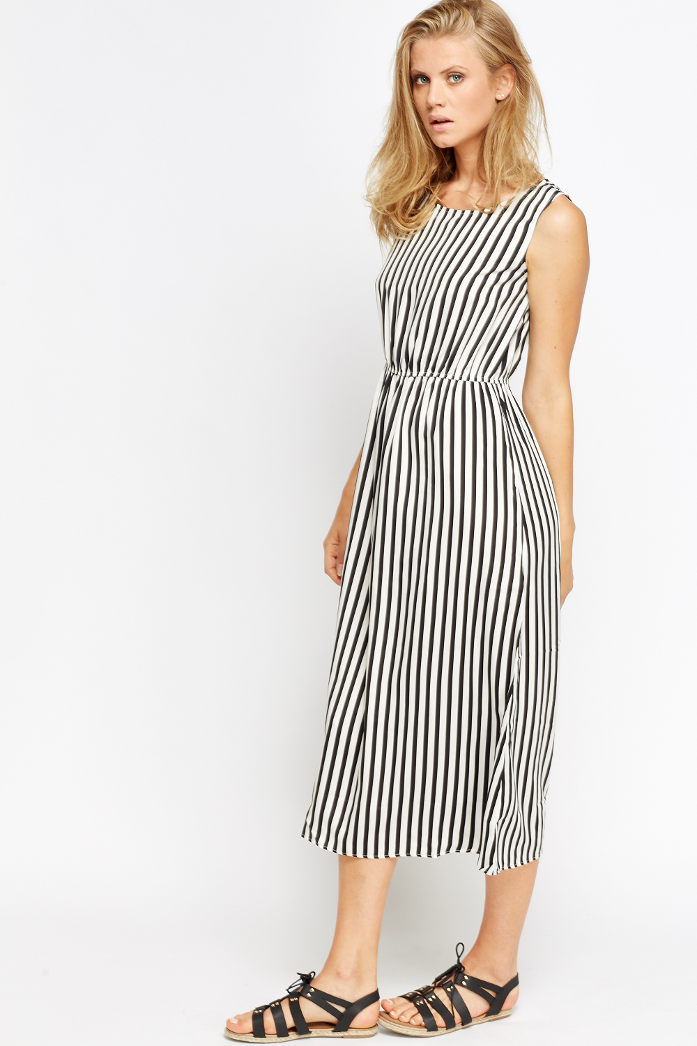 Mono Striped Midi Dress - Just $7