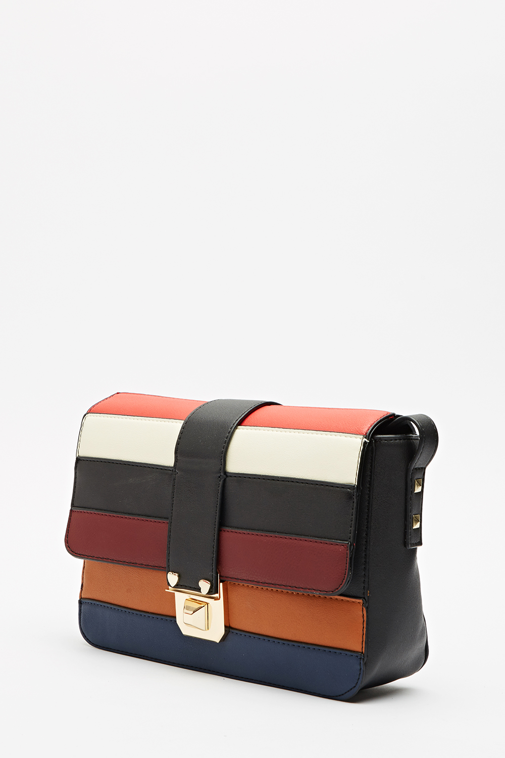 Mixed Stripe Shoulder Bag - Just $7