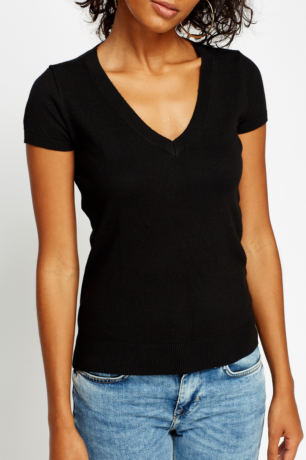 Pack Of 2 Basic Low Neck T-Shirt - Just $7