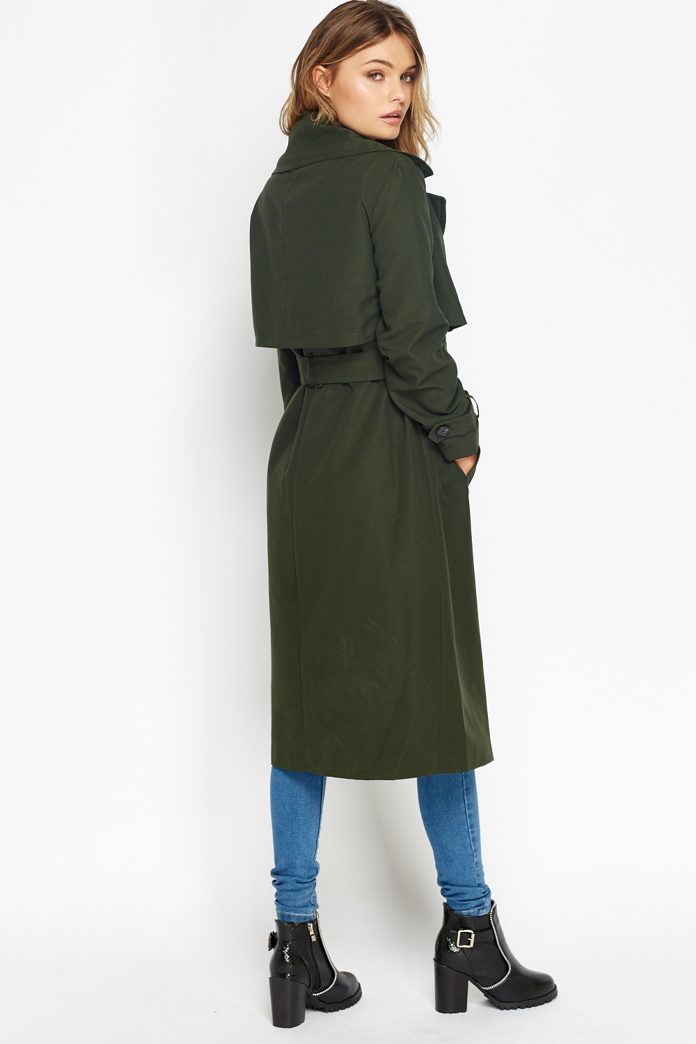 Double Breasted Green Coat - Just $7