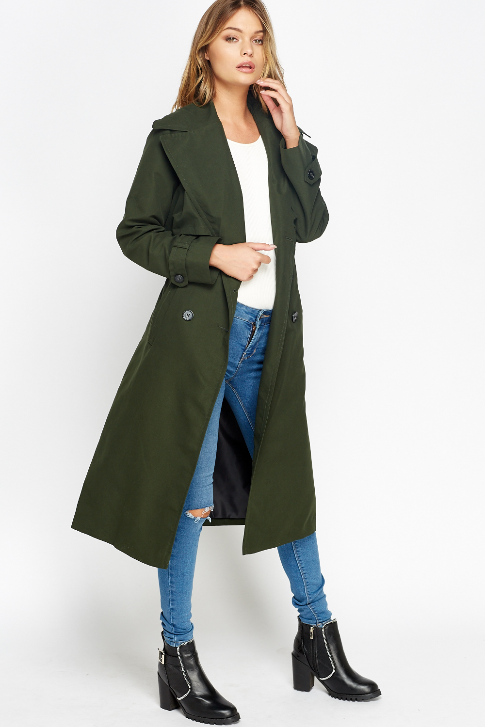 Double Breasted Green Coat - Just £5
