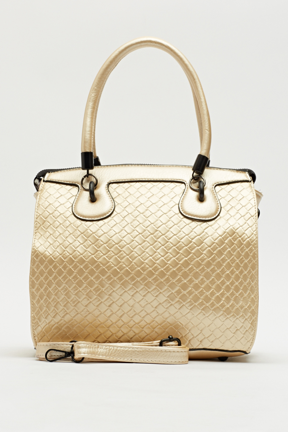 Woven Textured Embossed Handbag - Just $7