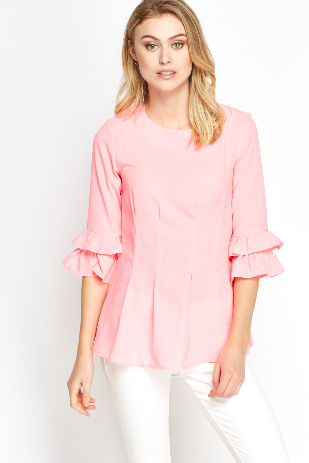 Ruched 3/4 Sleeve Top - Just $7