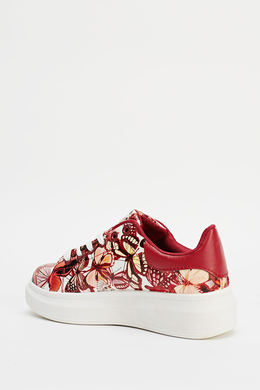 Butterfly Printed Platformed Trainers - Just $7