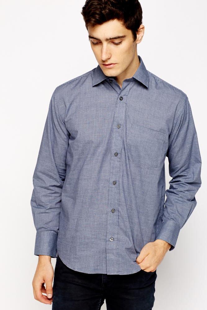 Middle Blue Button Down Shirt - Just $7