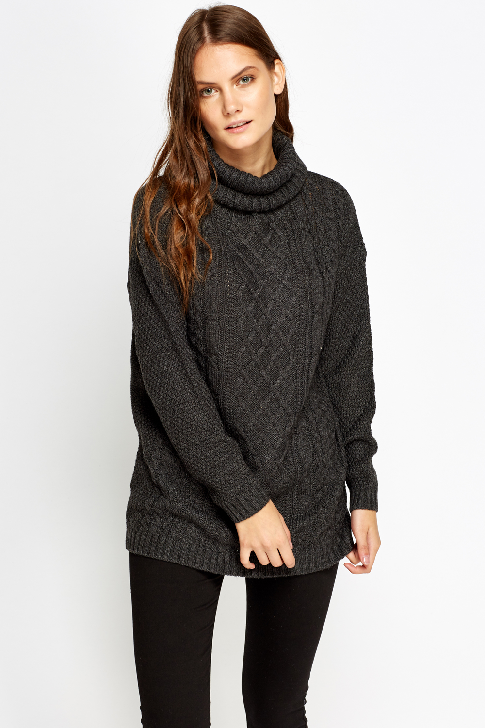 Knitted Roll Neck Jumper - Just $7
