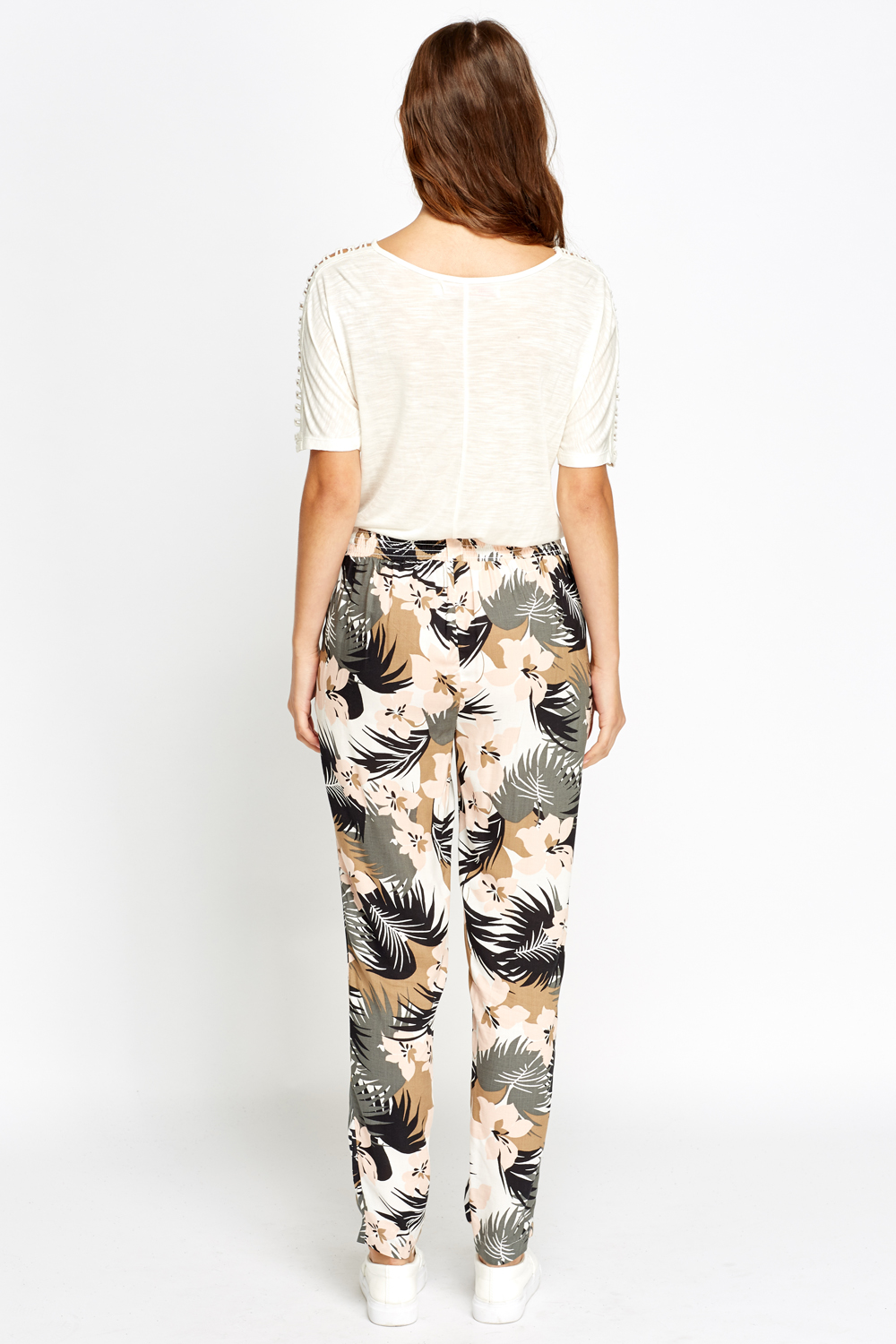 petite printed trousers