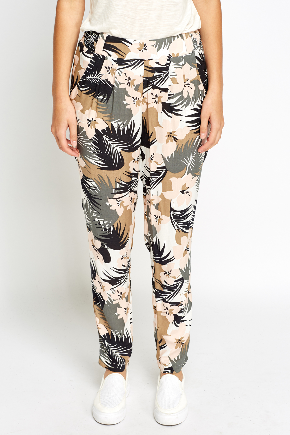 petite printed trousers