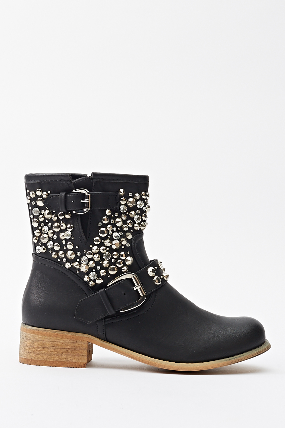 Studded Camel Ankle Boots - Just £5