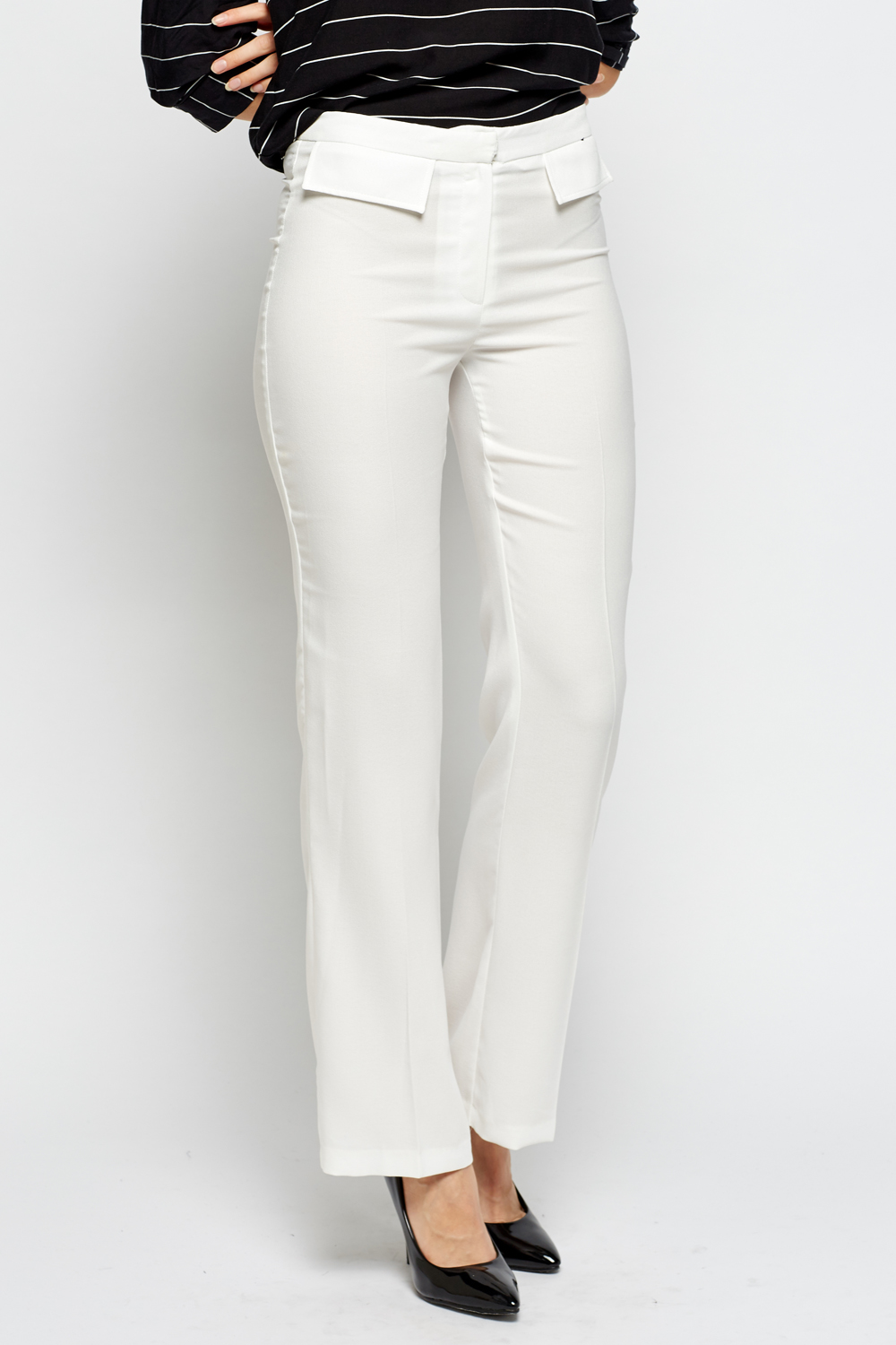 White Straight Leg Trousers - Just $7