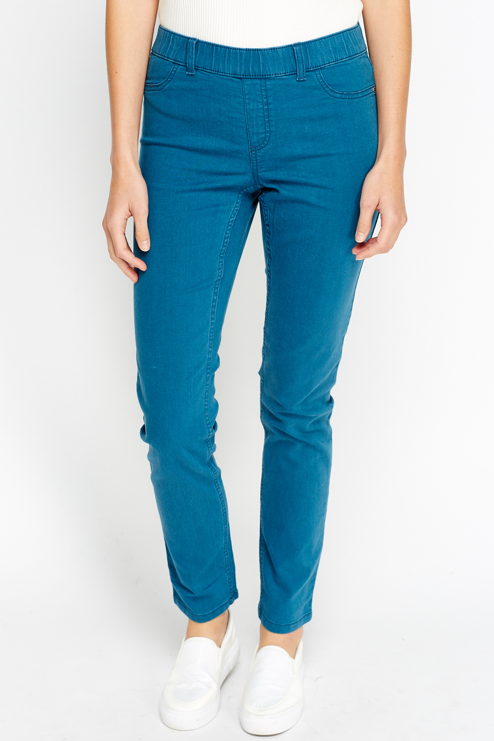 Teal Skinny Denim Jeans - Just $7