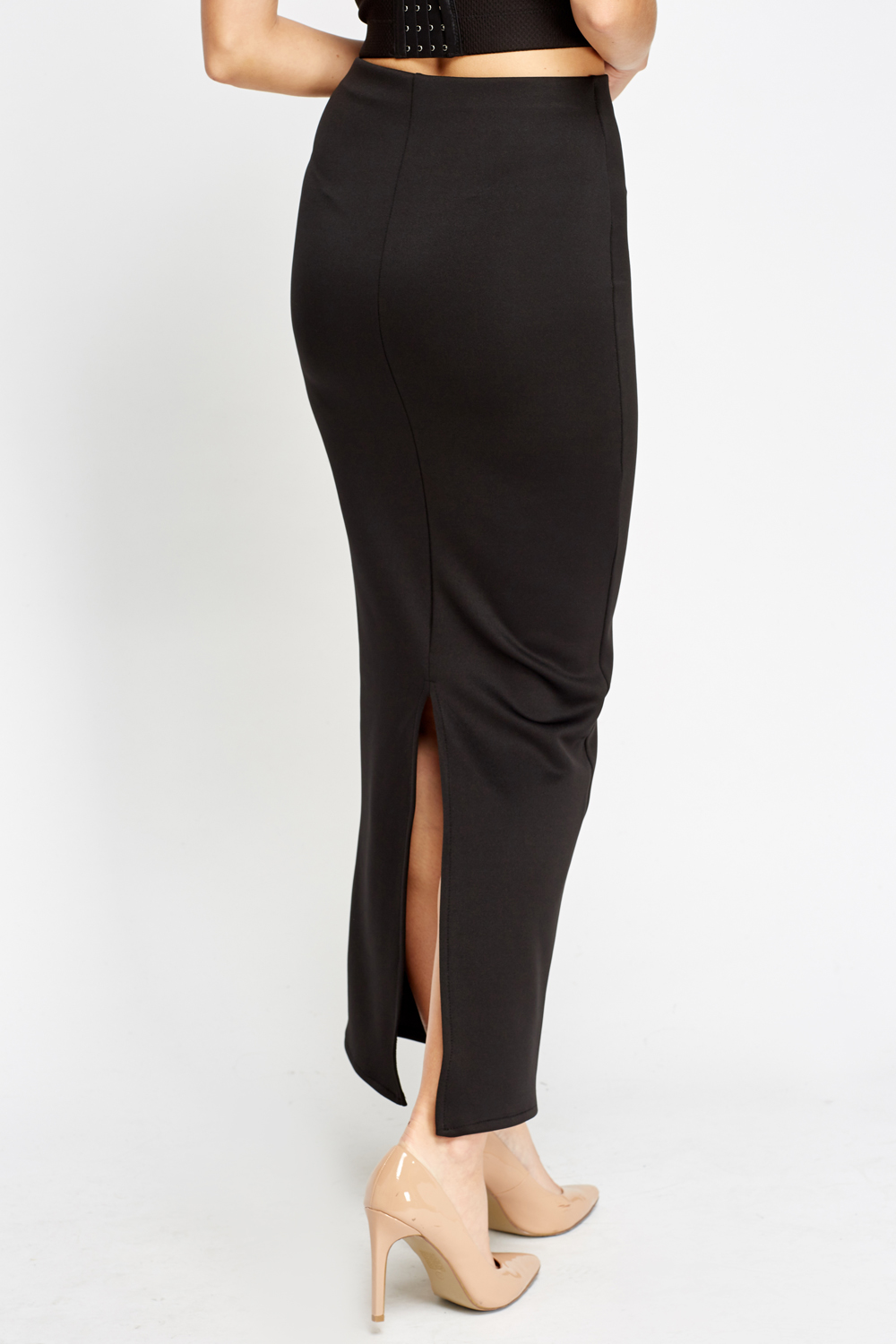 midi skirt with slit