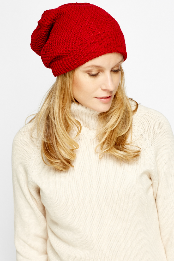 Ribbed Trim Beanie Hat - Just $7