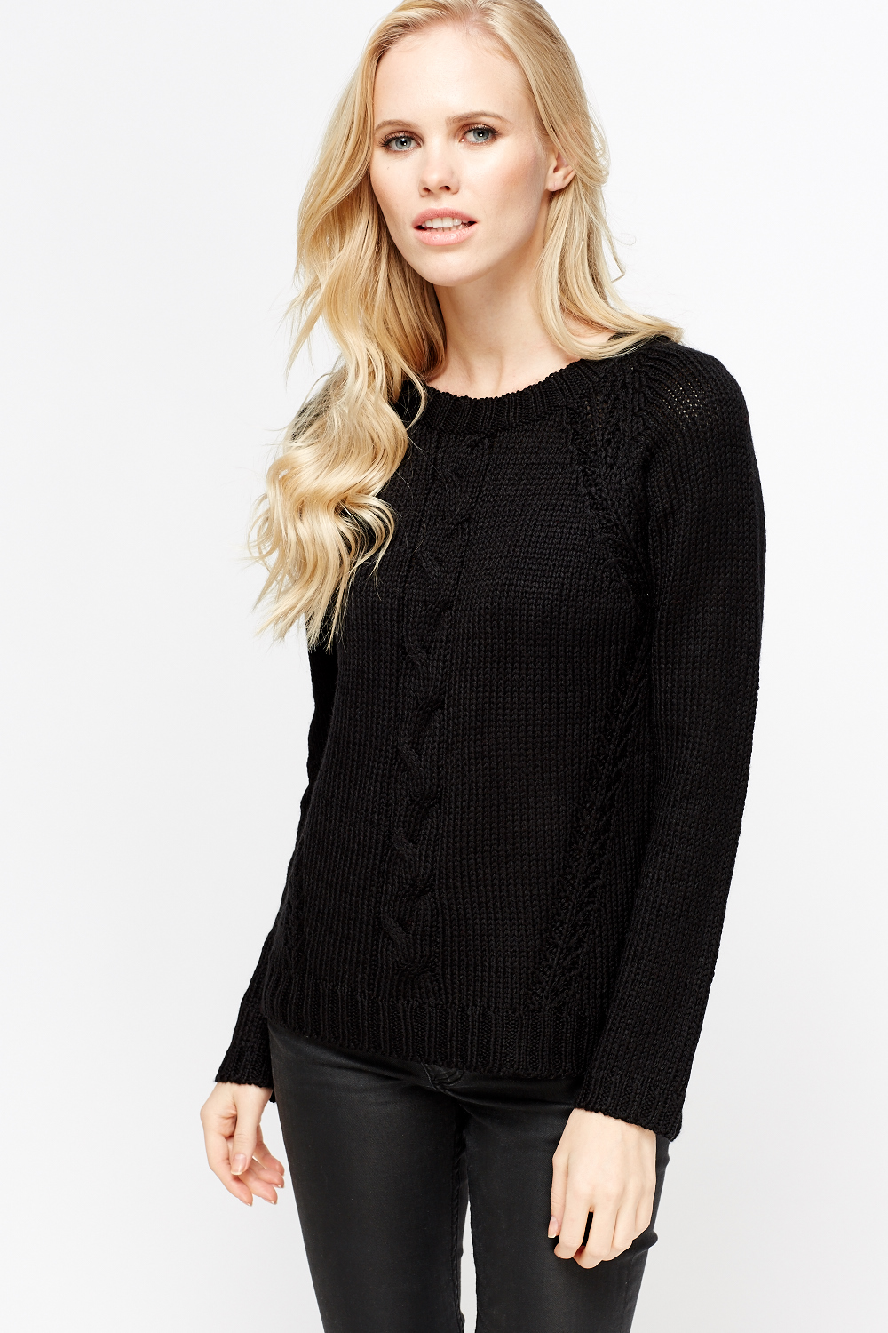 Cable Knit Front Panel Jumper - Just $6