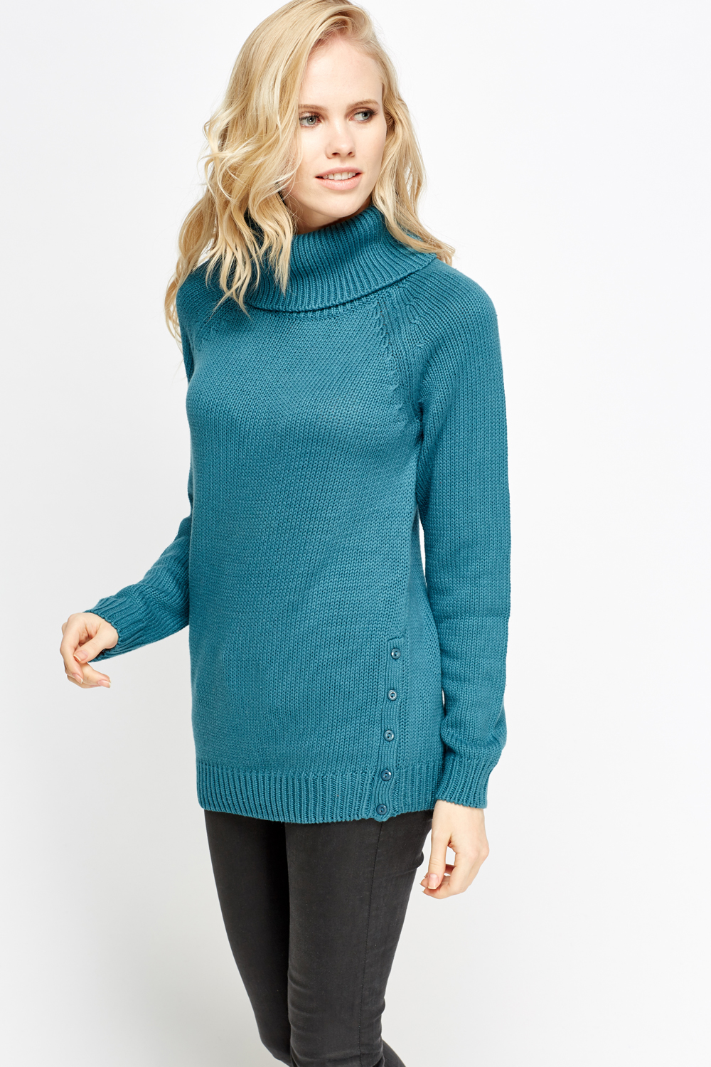 High Neck Knitted Jumper - Just $7