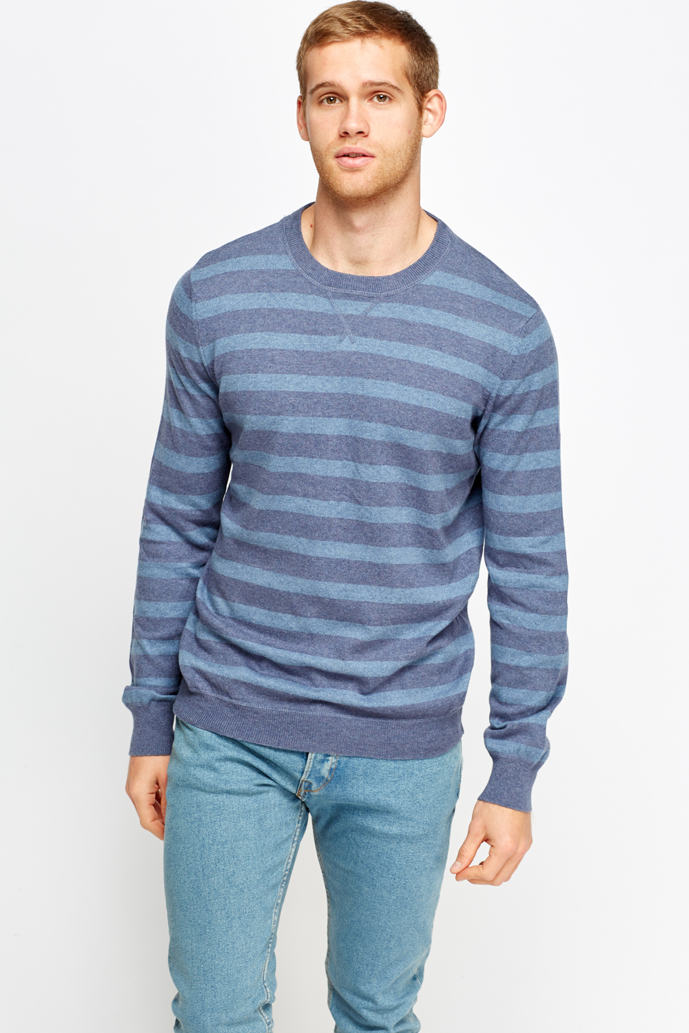 Stripe Sky Blue Jumper - Just $7