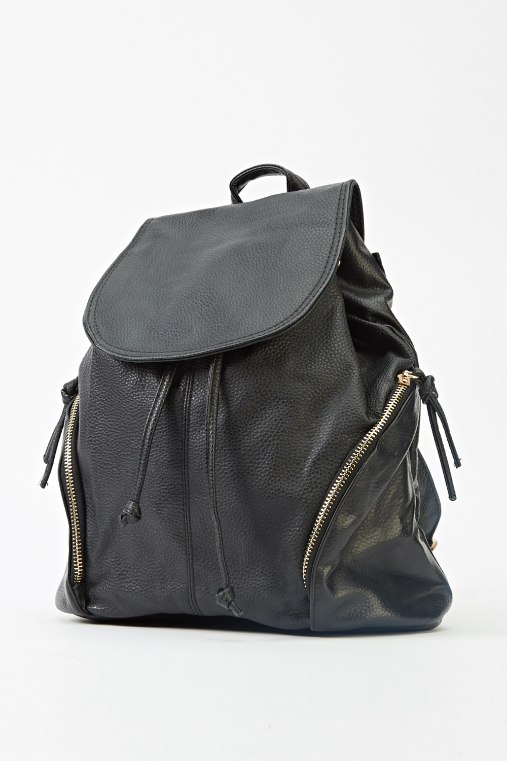 Faux Leather Black Backpack - Just $7