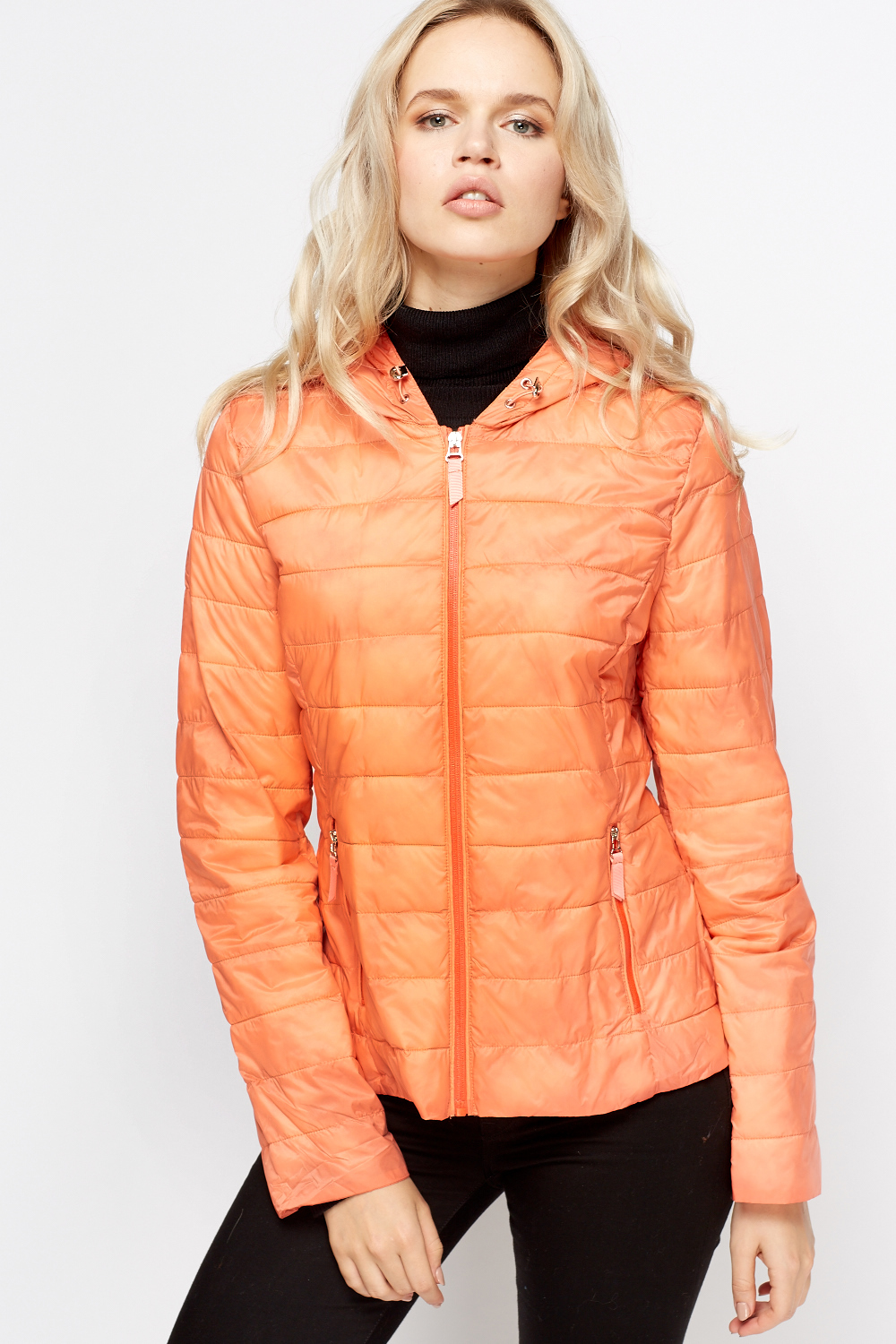 Download Zip Up Hooded Puffer Jacket - Just $7