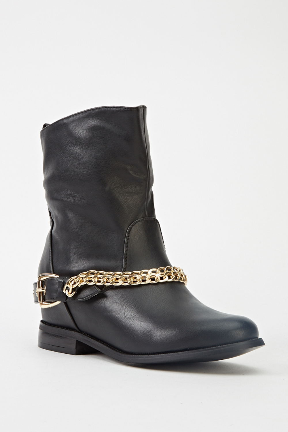 Chain Encrusted Wedge Boots - Just $6