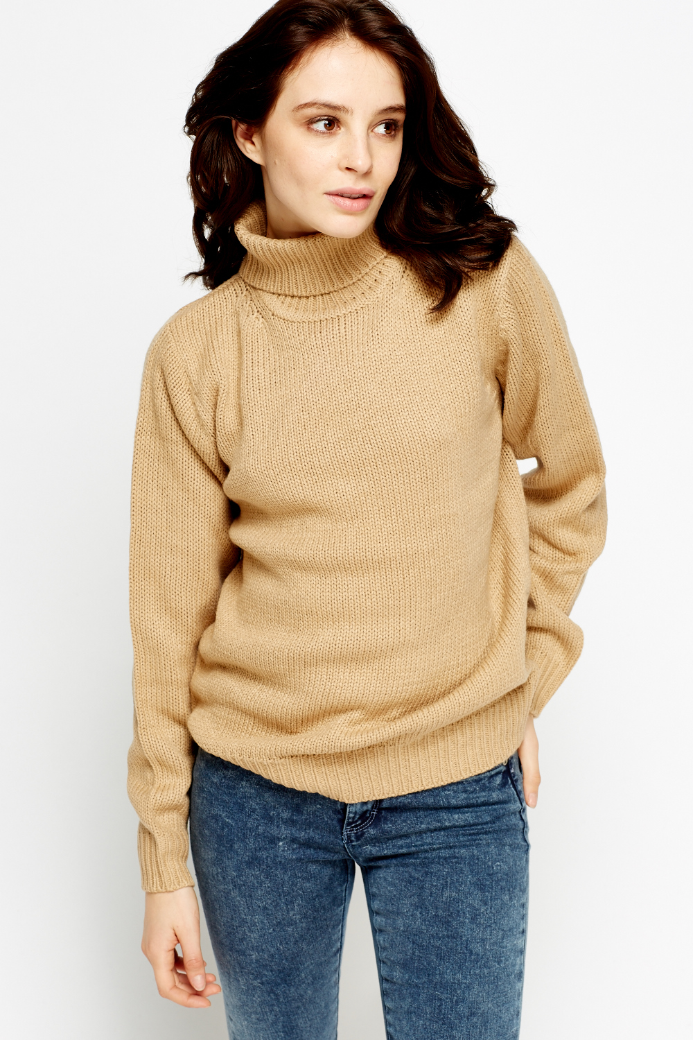 High Neck Knitted Jumper - Just $7