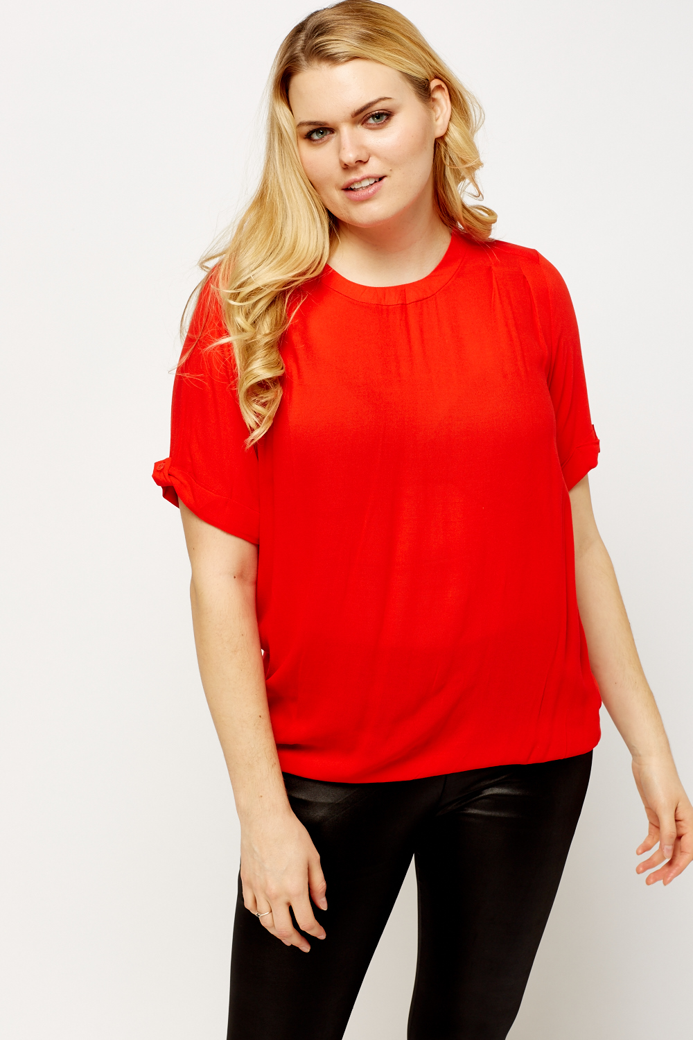 Red Elasticated Hem Top - Just $6