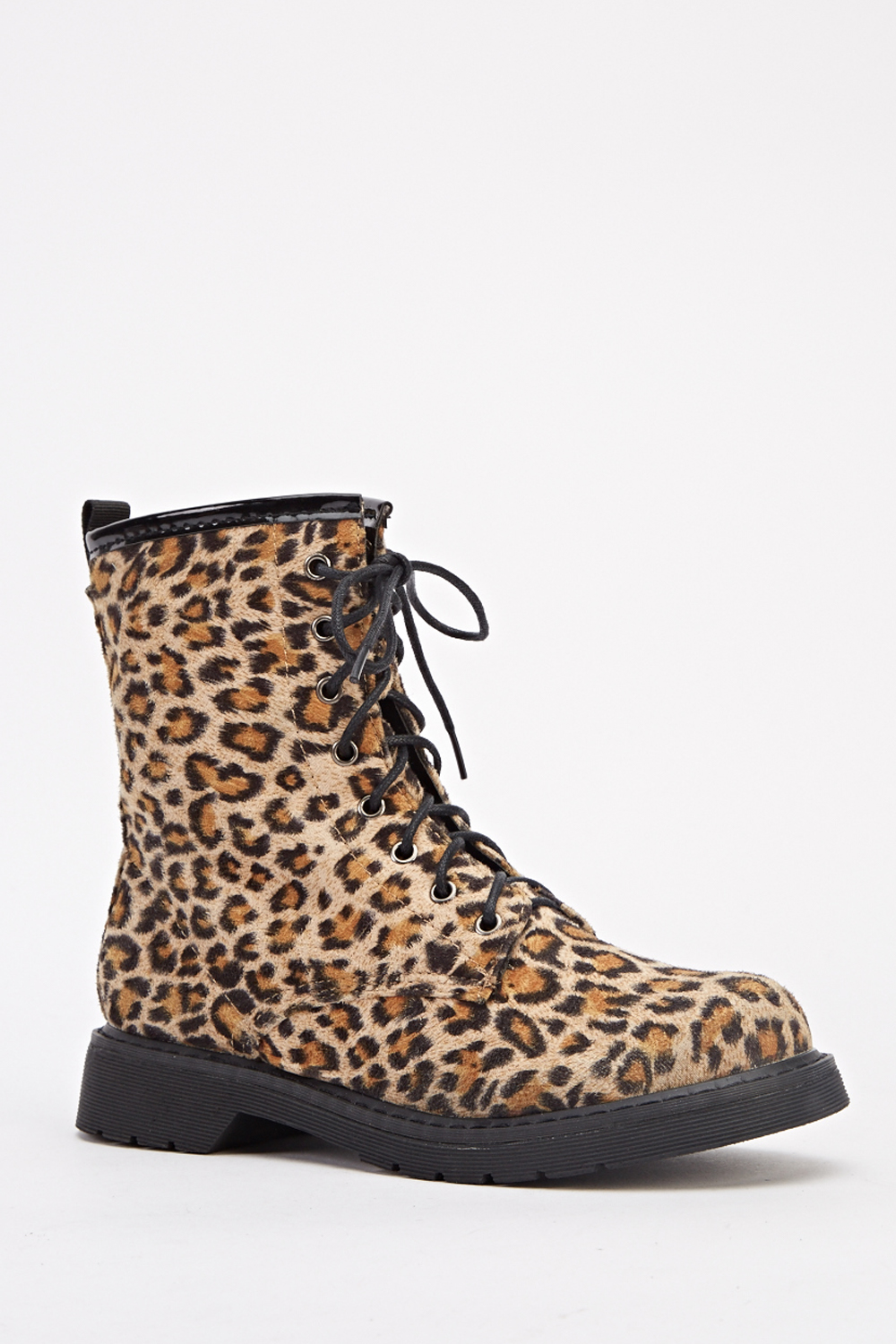 Leopard Print Ankle Boots - Just $7