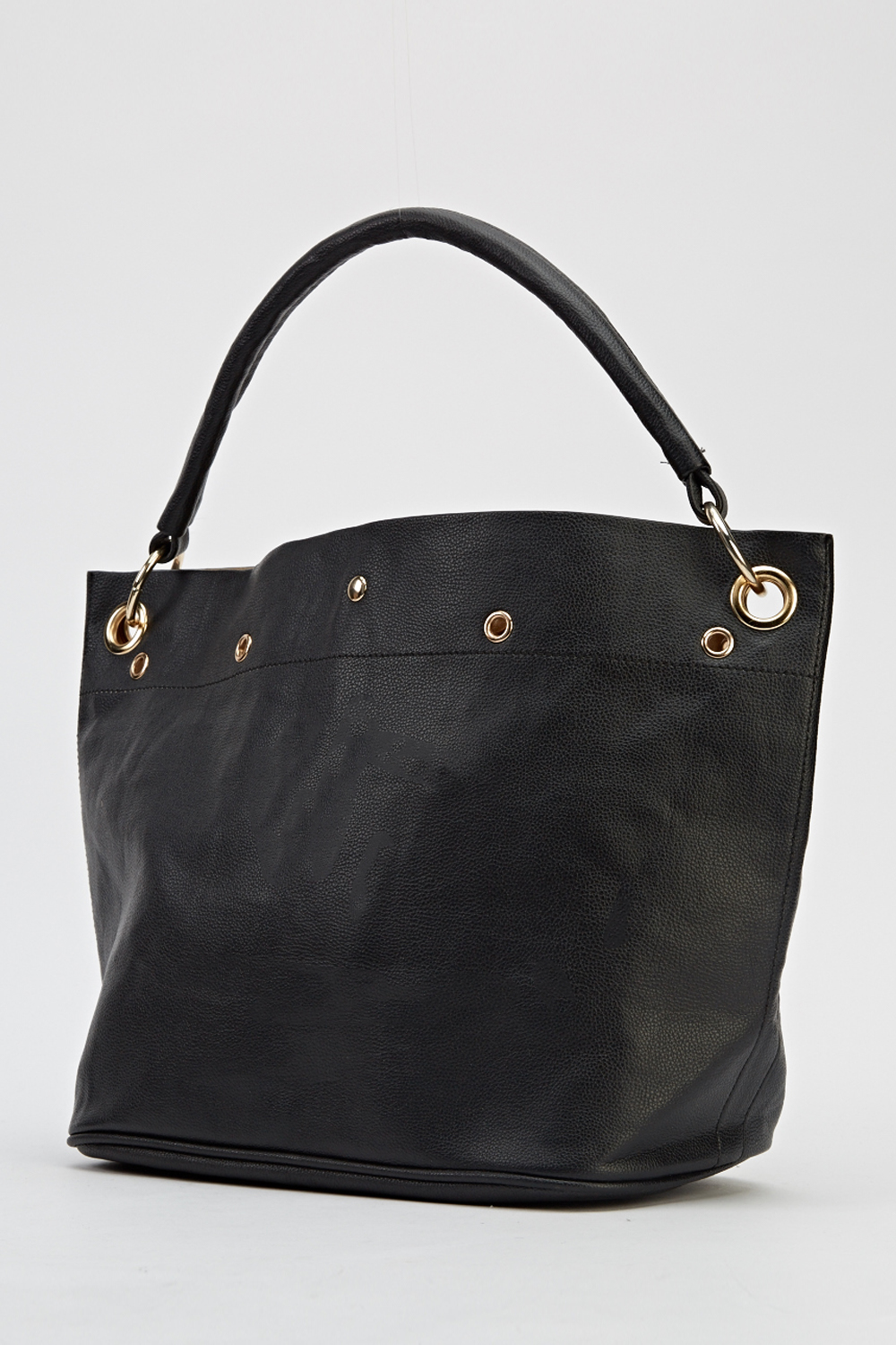 brown faux leather bag