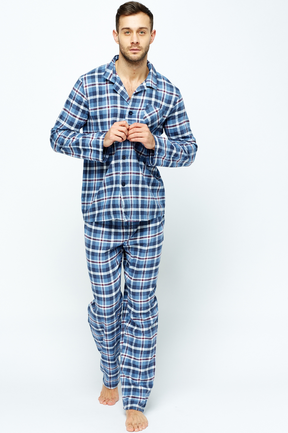 Check Grid Pyjamas Set - Just $7
