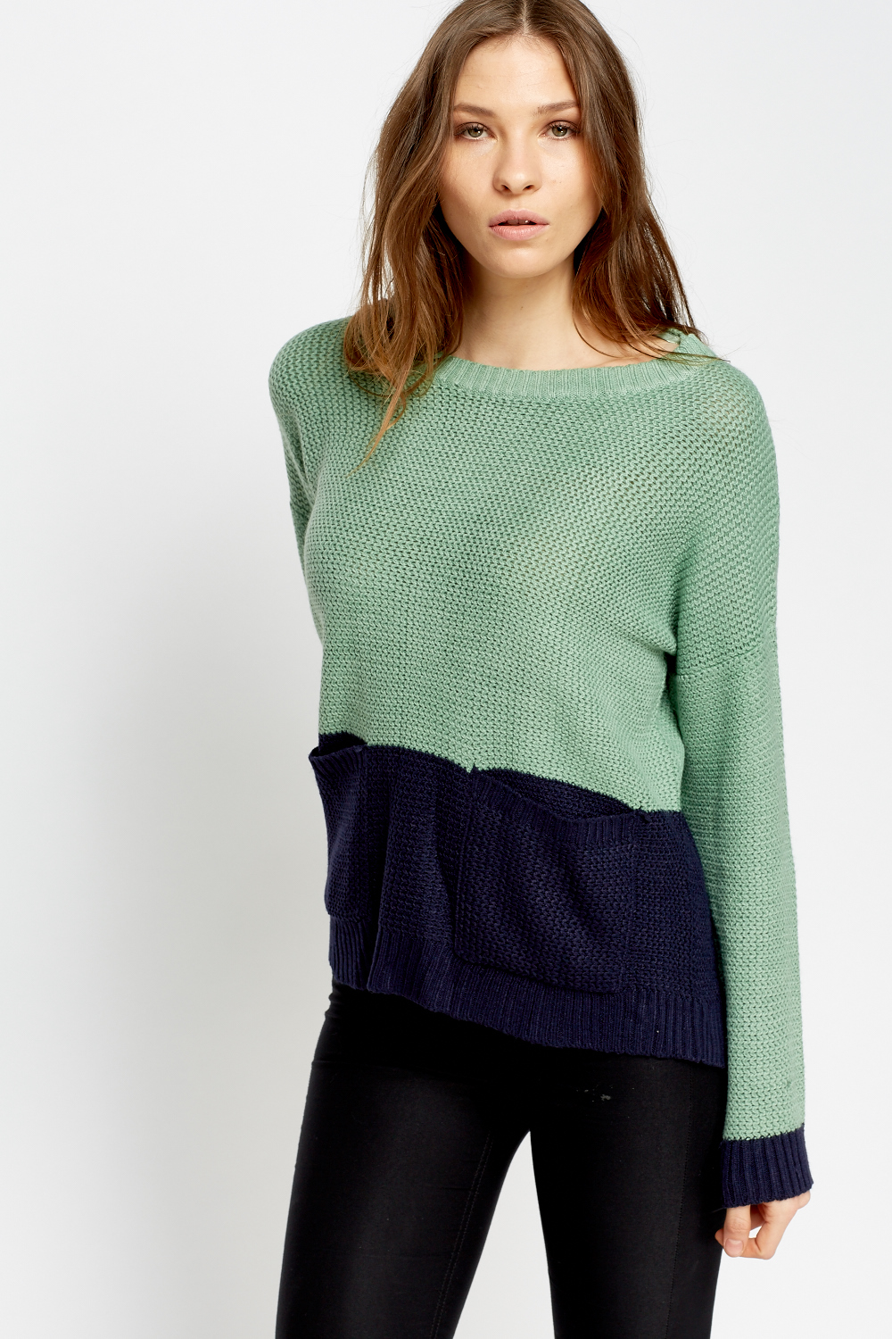 Colour Block Knitted Jumper - Just $7
