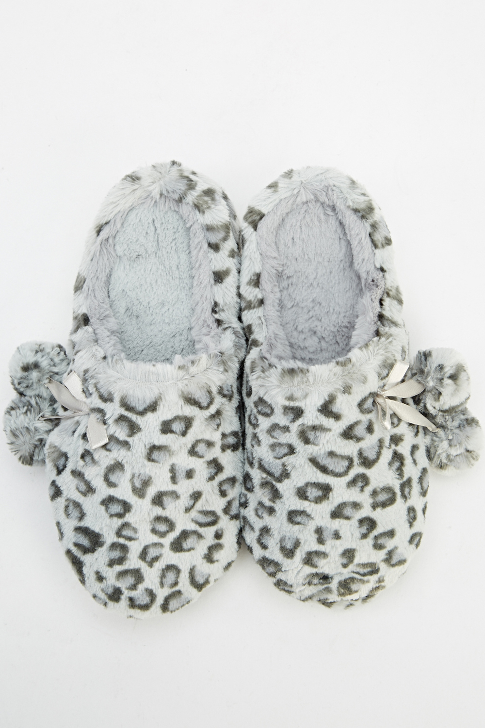 grey leopard print slippers