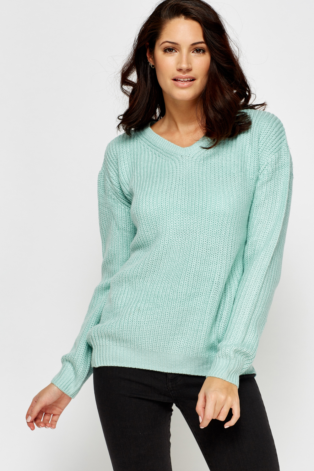 Mint Cable Knit Jumper - Just $7