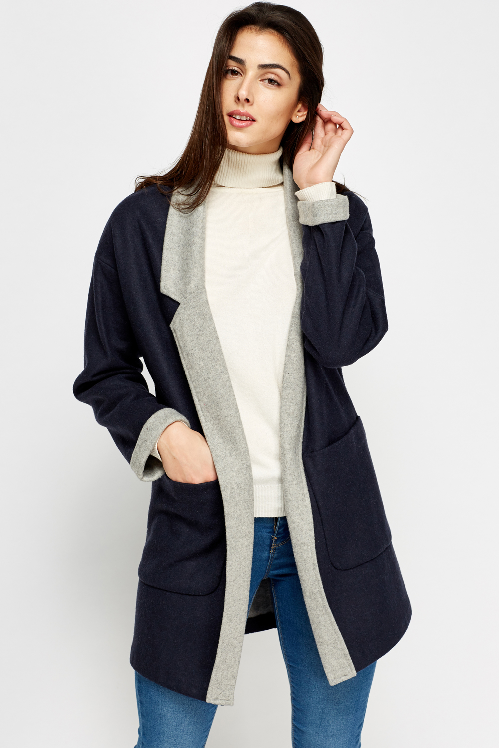 Open Front Oversized Fleece Jacket - Just £5