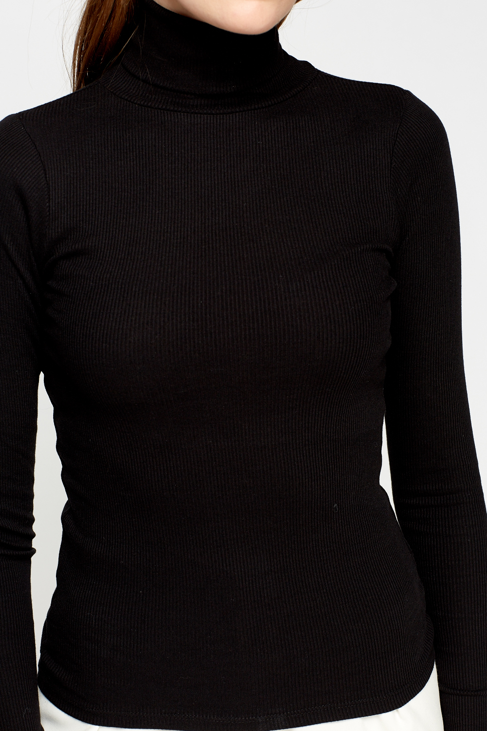 Ribbed Turtle Neck Top - Just $7