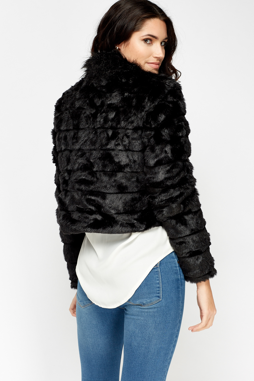Faux Fur Cropped Jacket - Just $7