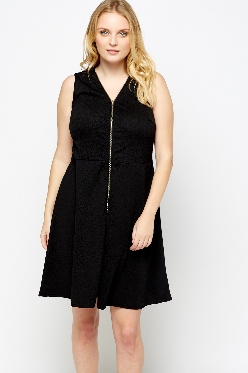 zip front shift dress