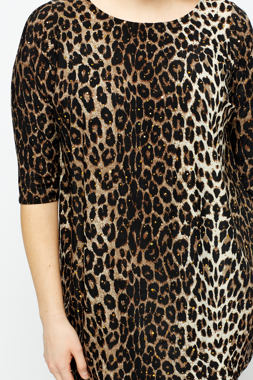 sequin leopard top