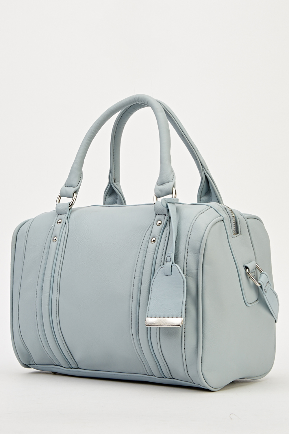 Faux Leather Light Blue Shoulder Bag - Just $7