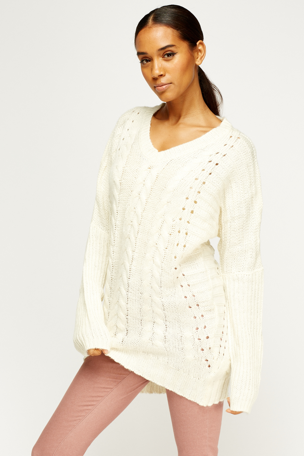 Cable Knit Loose Jumper - Just $7