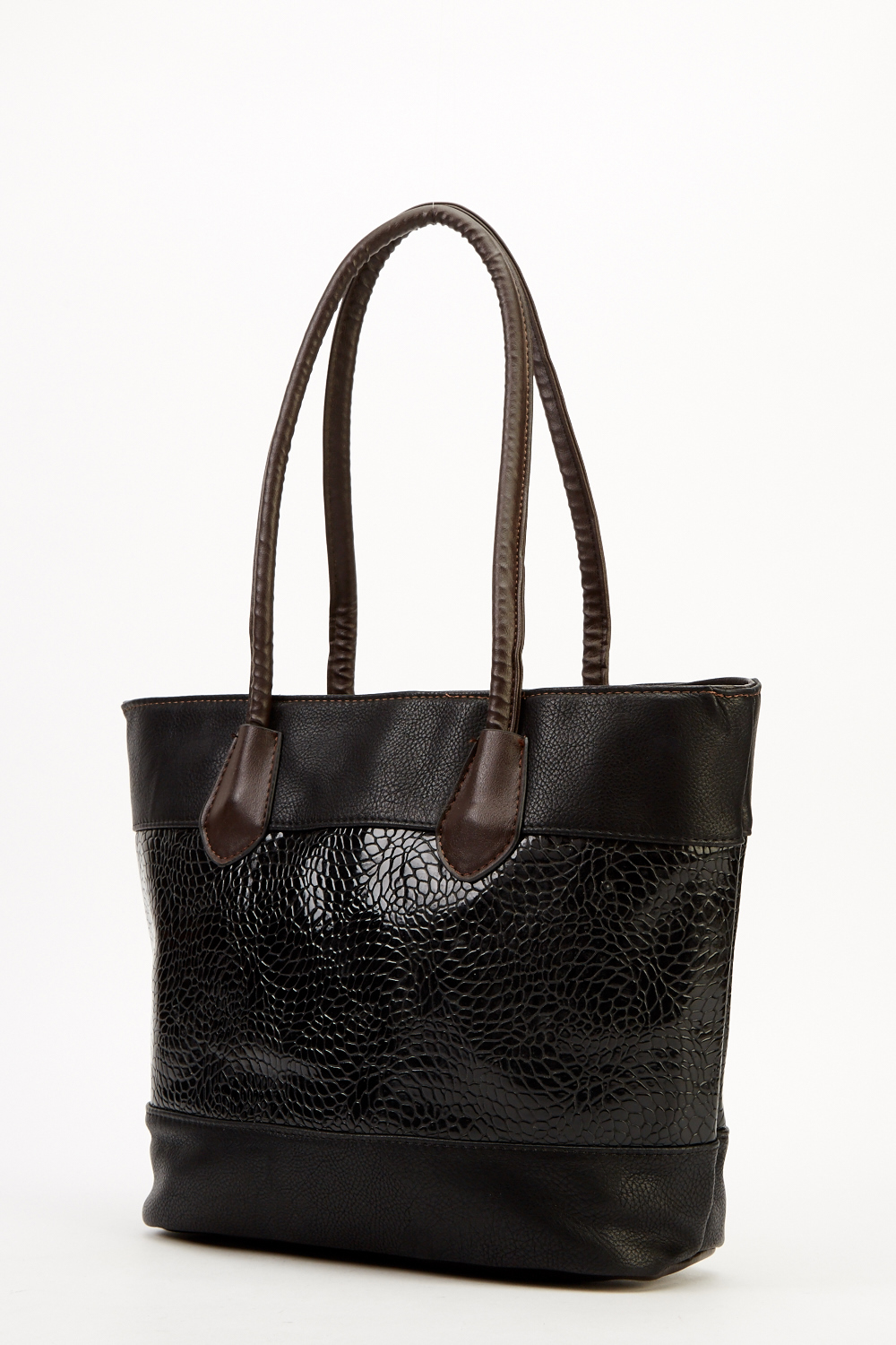 Download Mock Croc Faux Leather Handbag - Just $6