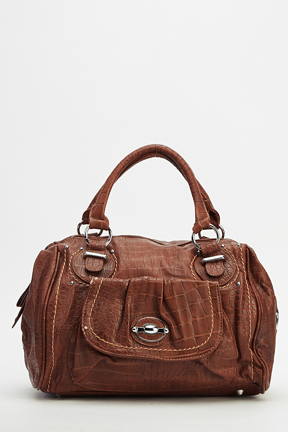 Download Mock Crock Faux Leather Handbag - Just $6