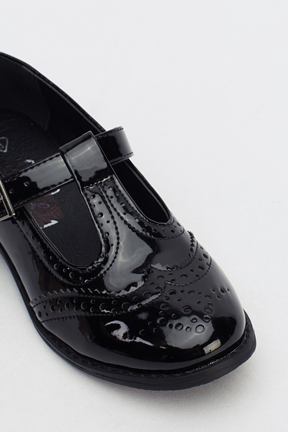 Cut Out Black Brogue Shoes - Just $7