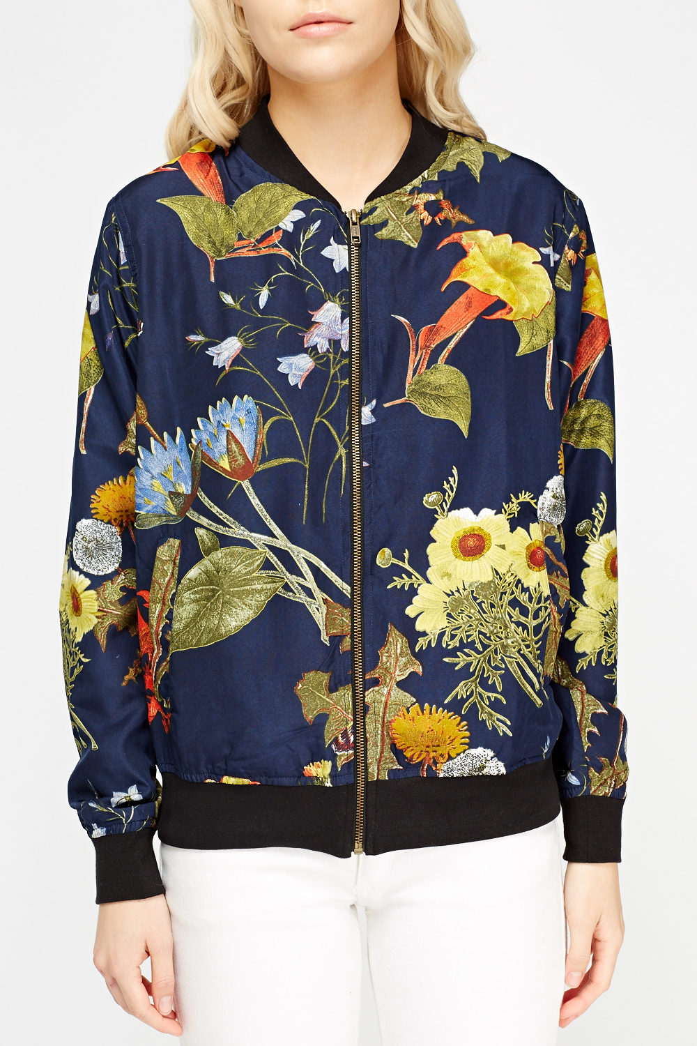 Download Light Weight Floral Bomber Jacket - Just $7