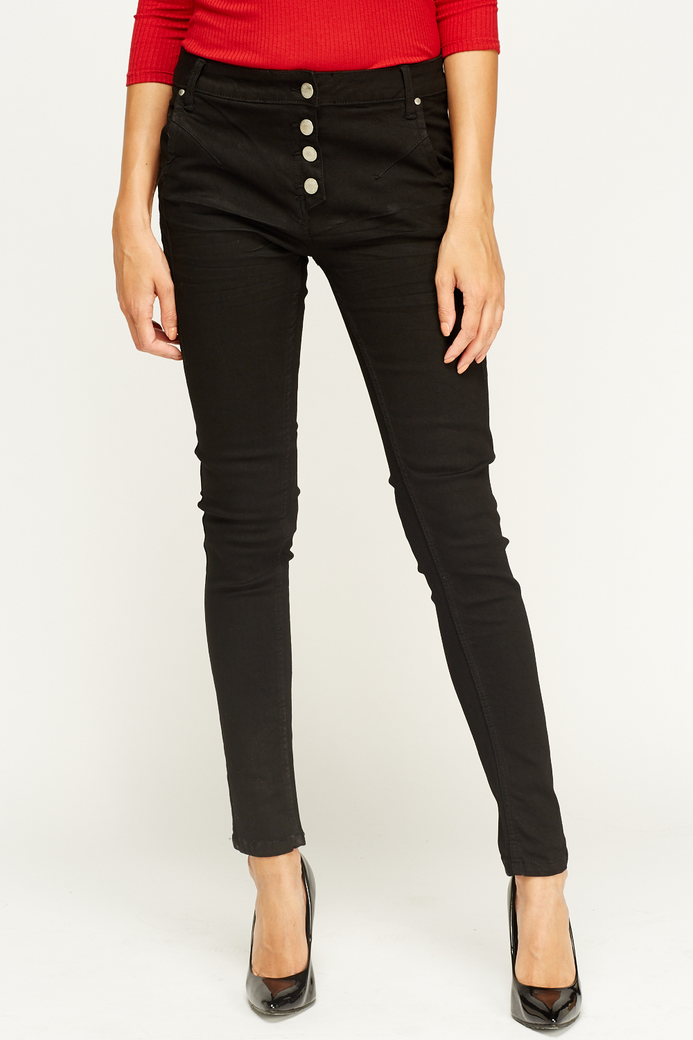 Button Up Black Jeans - Just $7