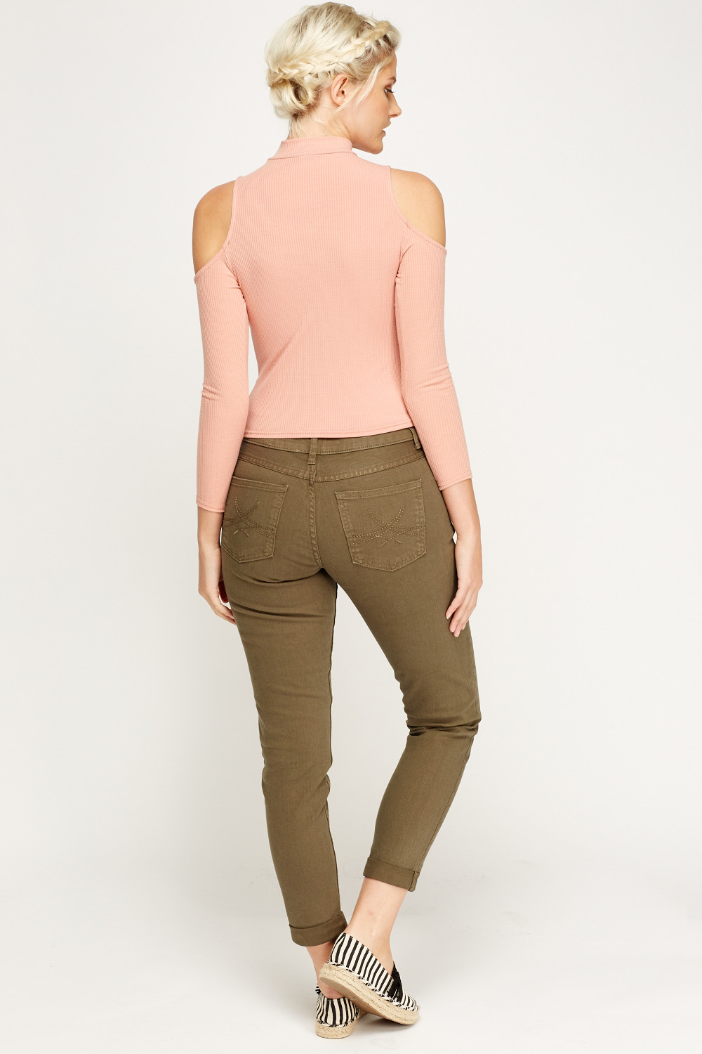 olive moto jeans