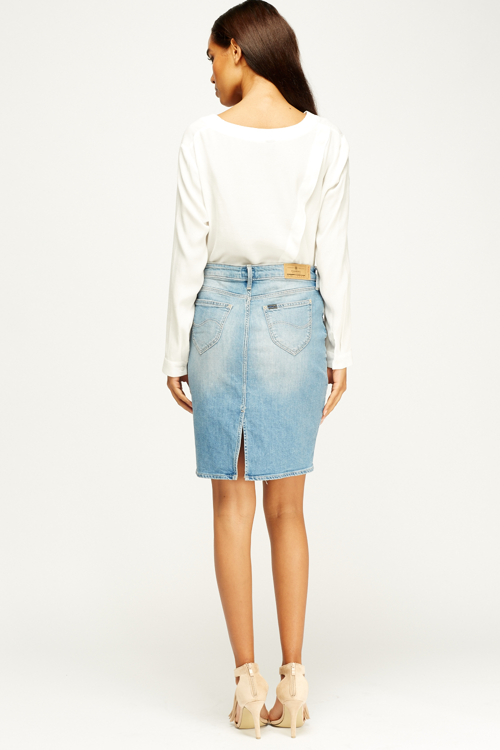 Light Blue Denim Skirt - Just $7